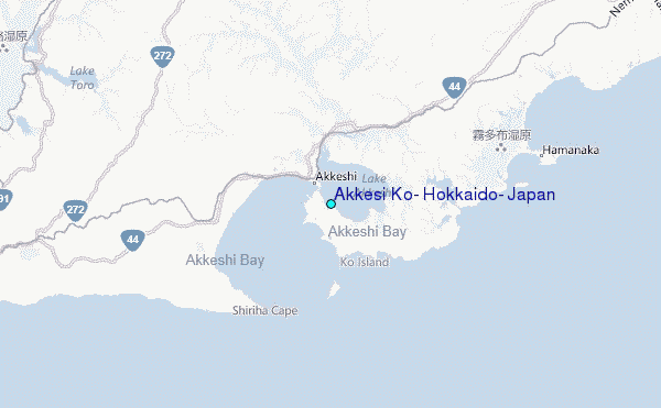 Akkesi Ko, Hokkaido, Japan Tide Station Location Map