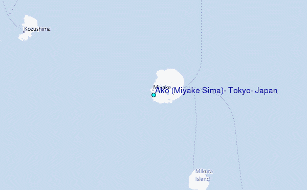 Ako (Miyake Sima), Tokyo, Japan Tide Station Location Map