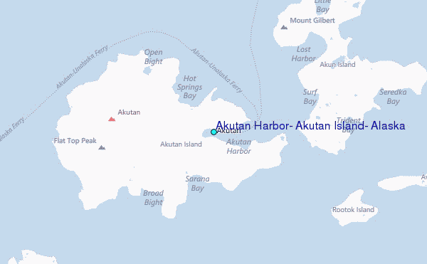 Akutan Harbor, Akutan Island, Alaska Tide Station Location Map