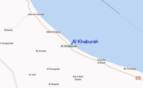 Al Khaburah Tide Station Location Map