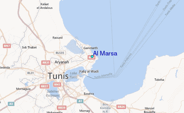 Al Marsa Tide Station Location Map