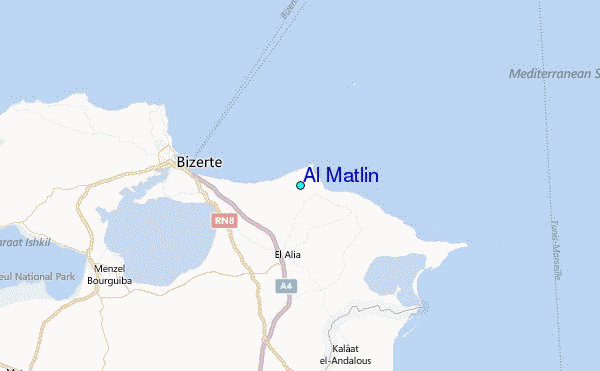 Al Matlin Tide Station Location Map