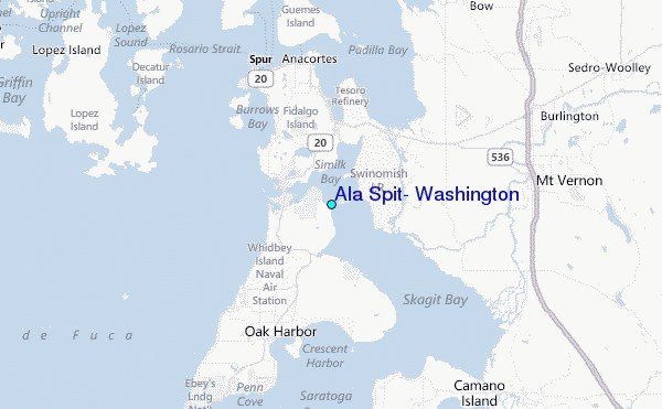 Ala Spit, Washington Tide Station Location Map