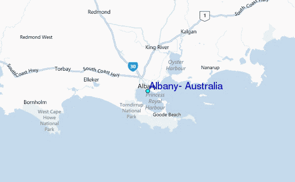 Albany, Australia Tide Station Location Map