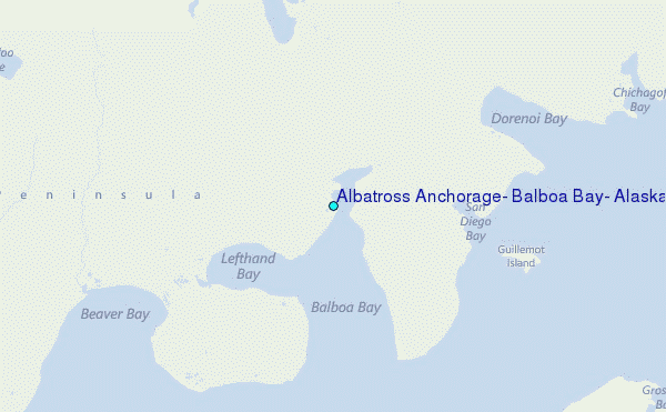 Albatross Anchorage, Balboa Bay, Alaska Tide Station Location Map