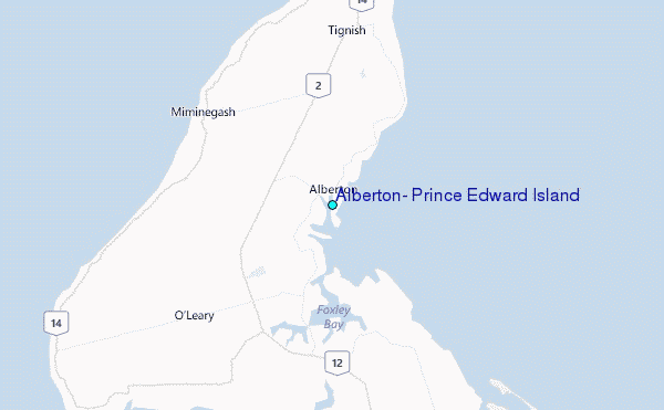 Alberton, Prince Edward Island Tide Station Location Map