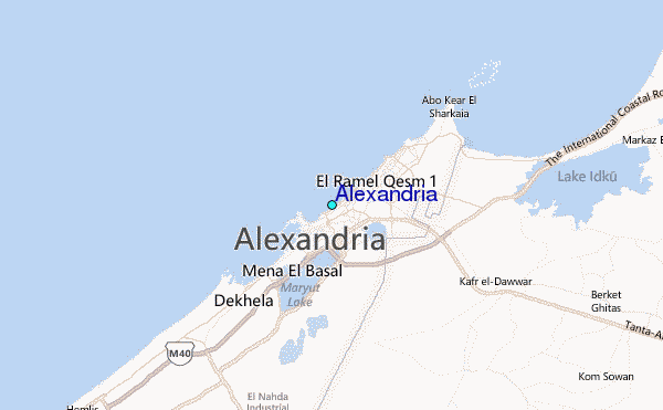 Alexandria Tide Station Location Map