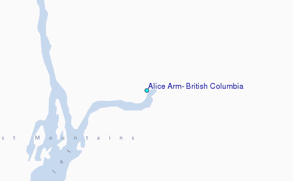 Alice Arm, British Columbia Tide Station Location Map