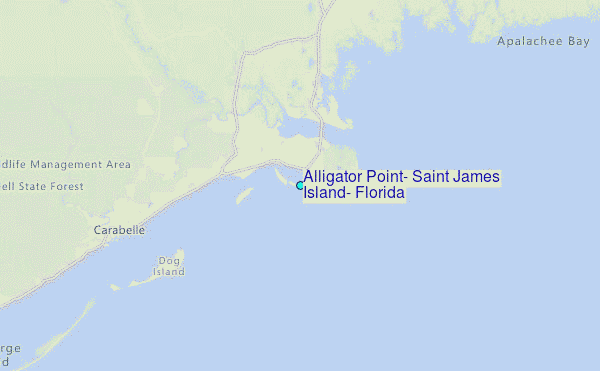 Alligator Point, Saint James Island, Florida Tide Station Location Map