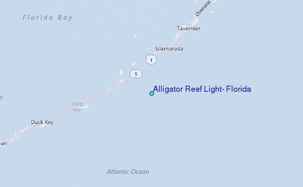 Alligator Reef Light, Florida Tide Station Location Map