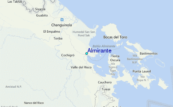 Almirante Tide Station Location Map
