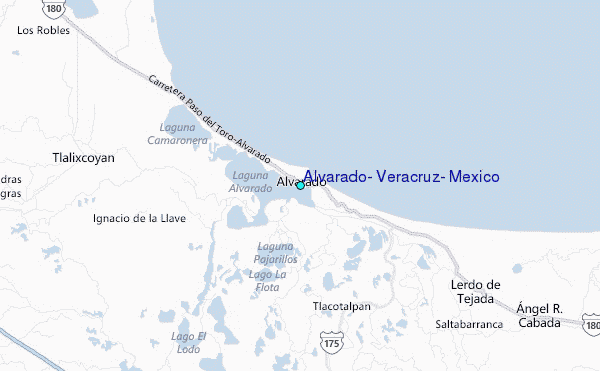 Alvarado, Veracruz, Mexico Tide Station Location Map