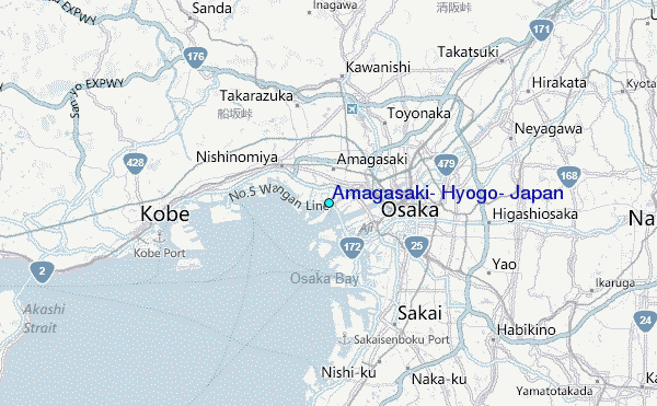 Amagasaki, Hyogo, Japan Tide Station Location Map
