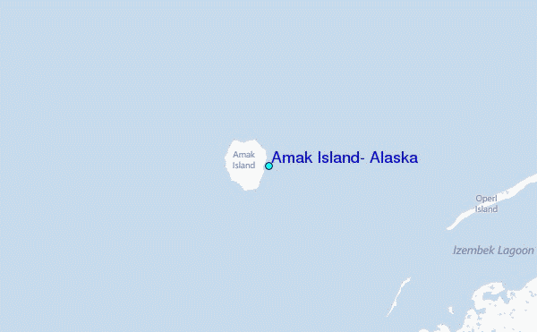 Amak Island, Alaska Tide Station Location Map