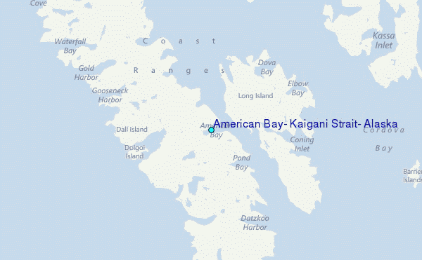 American Bay, Kaigani Strait, Alaska Tide Station Location Map