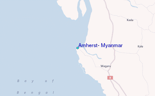 Amherst, Myanmar Tide Station Location Map