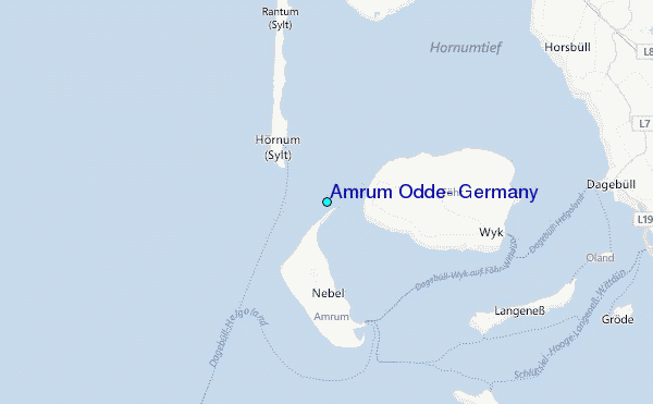 Amrum Odde, Germany Tide Station Location Map