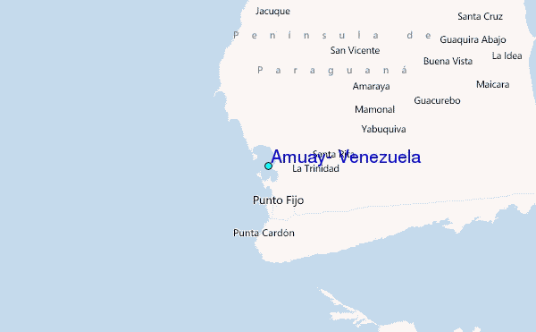 Amuay, Venezuela Tide Station Location Map