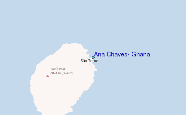 Ana Chaves, Ghana Tide Station Location Map