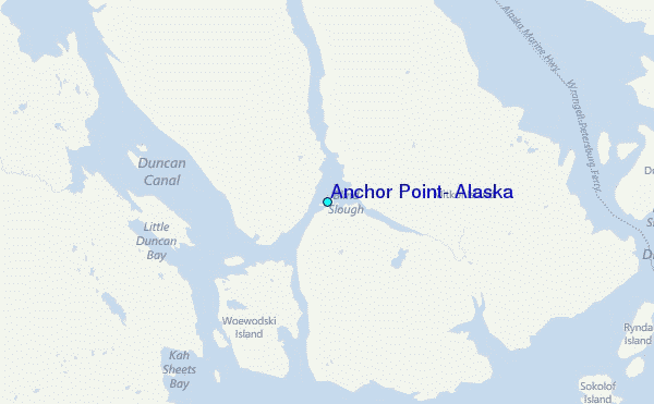 Anchor Point, Alaska Tide Station Location Map