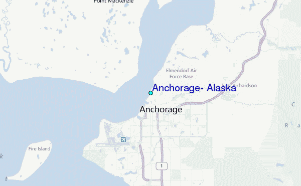Anchorage, Alaska Tide Station Location Map