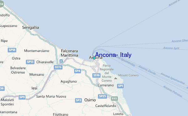 Ancona, Italy Tide Station Location Map
