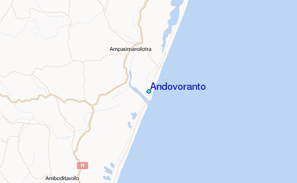 Andovoranto Tide Station Location Map