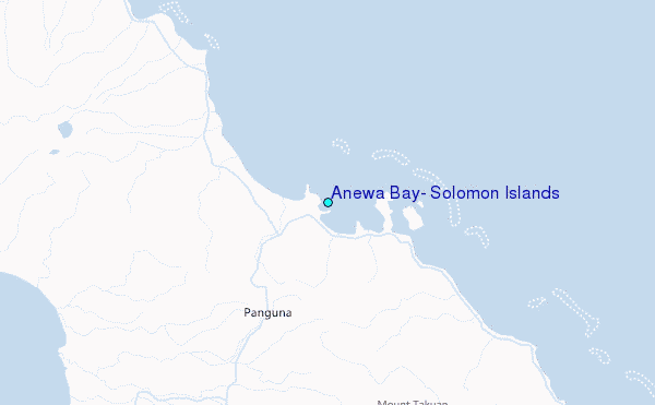 Anewa Bay, Solomon Islands Tide Station Location Map