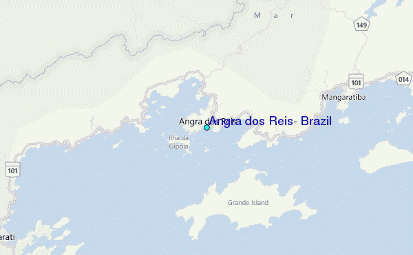 Angra dos Reis, Brazil Tide Station Location Map