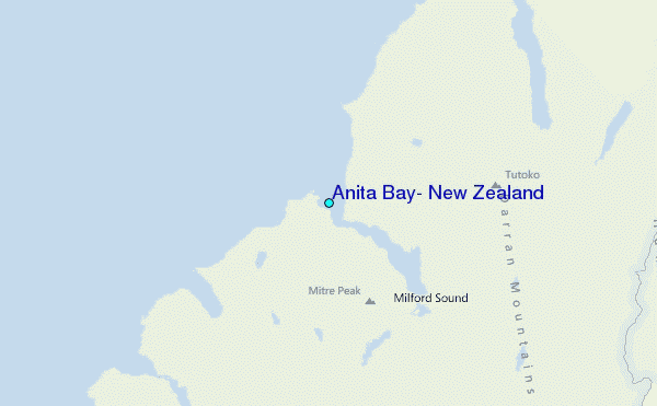Anita Bay, New Zealand Tide Station Location Map