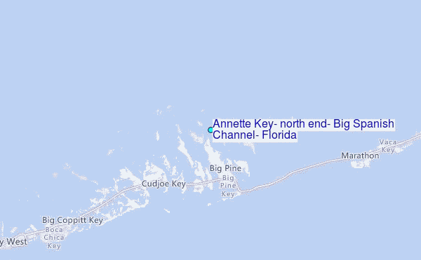 Annette Key, north end, Big Spanish Channel, Florida Tide Station Location Map
