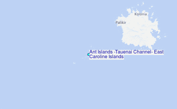 Ant Islands (Tauenai Channel), East Caroline Islands Tide Station Location Map