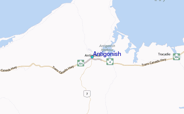 Antigonish Tide Station Location Map