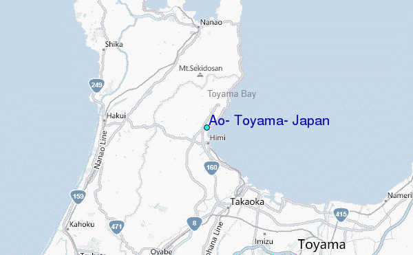 Ao, Toyama, Japan Tide Station Location Map