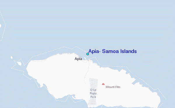 Apia, Samoa Islands Tide Station Location Map