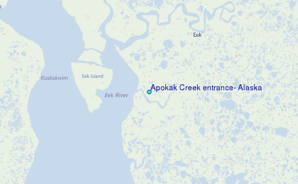 Apokak Creek entrance, Alaska Tide Station Location Map