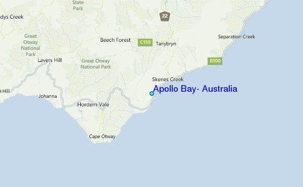 Apollo Bay, Australia Tide Station Location Map
