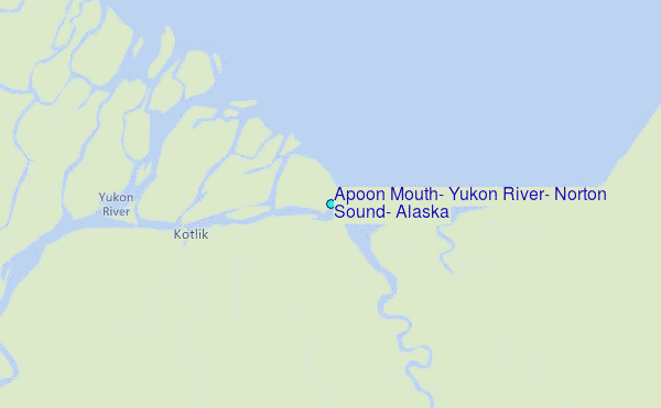 Apoon Mouth, Yukon River, Norton Sound, Alaska Tide Station Location Map