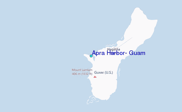 Apra Harbor, Guam Tide Station Location Map
