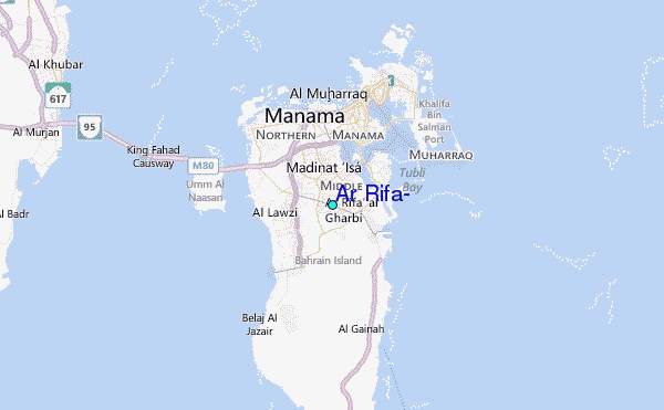 Ar Rifa' Tide Station Location Map