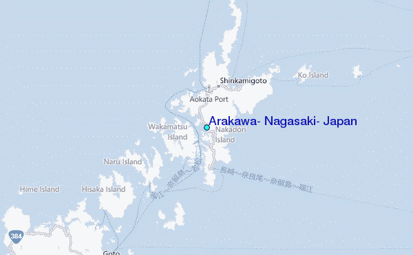 Arakawa, Nagasaki, Japan Tide Station Location Map