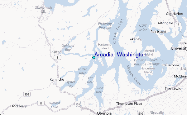 Arcadia, Washington Tide Station Location Map