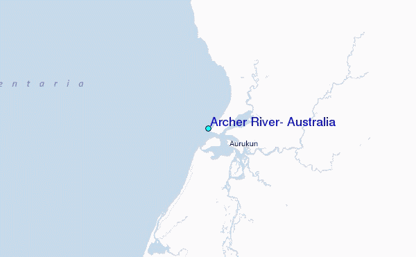 Archer River, Australia Tide Station Location Map