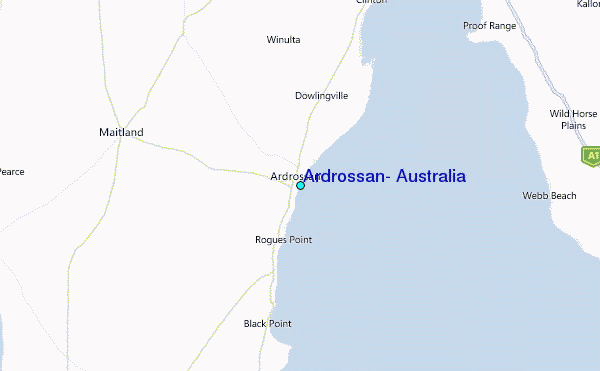 Ardrossan, Australia Tide Station Location Map