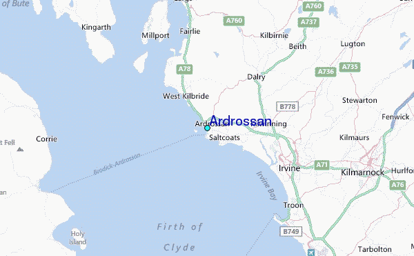 Ardrossan Tide Station Location Map