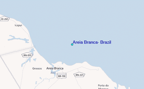 Areia Branca, Brazil Tide Station Location Map