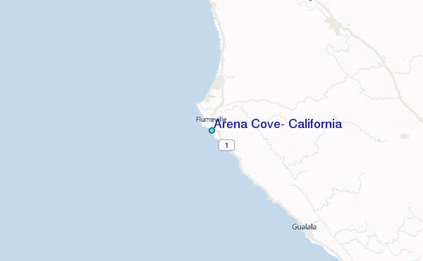 Arena Cove, California Tide Station Location Map