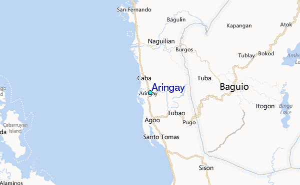 Aringay Tide Station Location Map