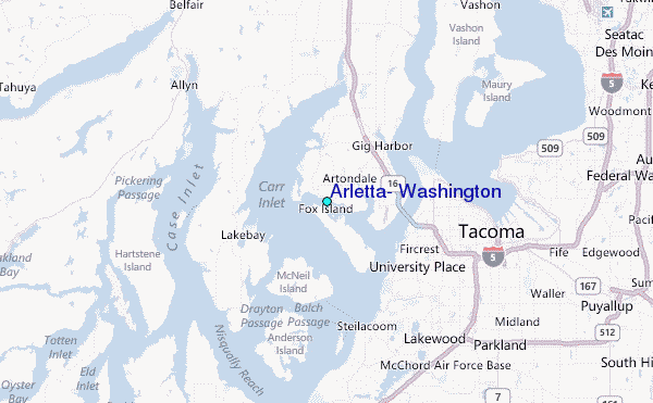 Arletta, Washington Tide Station Location Map