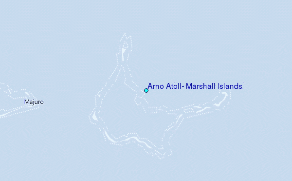 Arno Atoll, Marshall Islands Tide Station Location Map